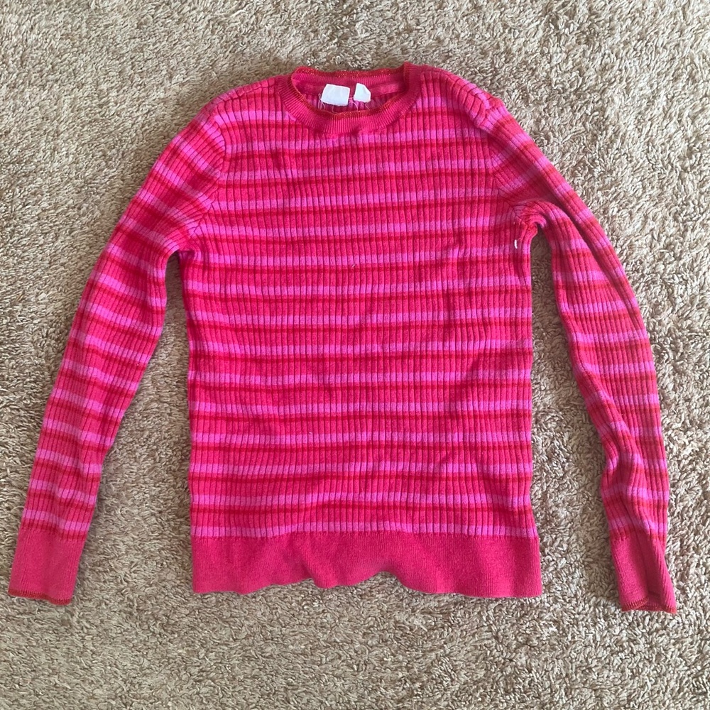 Pink striped Gap sweater